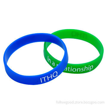 Fashion Custom Silicone Wristbands, Printing Client's Logo Design
